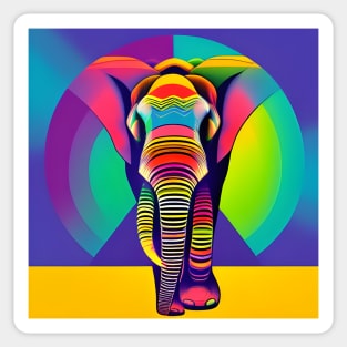 Rainbow Elephant Sticker